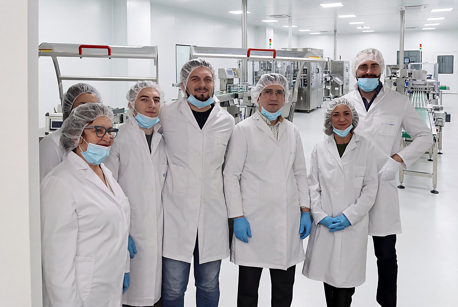 The PureNADH production team in the facility